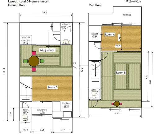 京都市にあるお宿 東福寺 2の住宅計画