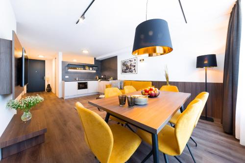 A kitchen or kitchenette at Gerharts Premium City Living - center of Brixen with free parking and Brixencard