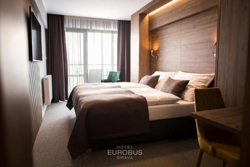 Katil atau katil-katil dalam bilik di Hotel Eurobus