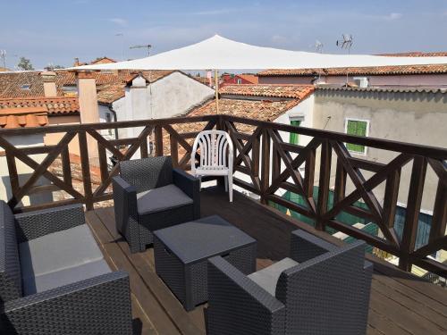 En balkong eller terrasse på Casa sul Cielo di Burano