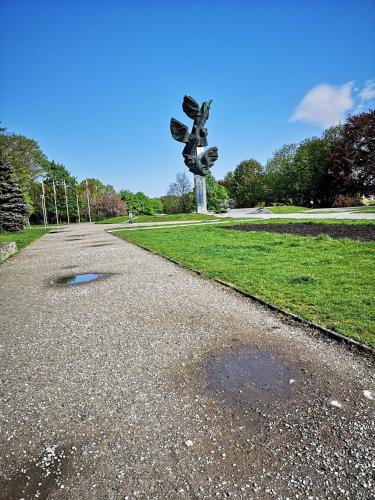 Puutarhaa majoituspaikan Szczecin Centrum ulkopuolella