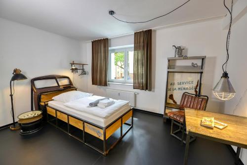 Vuode tai vuoteita majoituspaikassa Hostel am Niederfeldsee