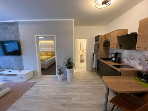 A kitchen or kitchenette at Pension Alscher Garni