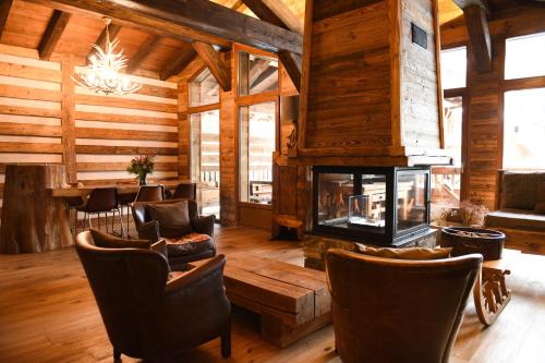 Зона вітальні в Chalets Grands Montets