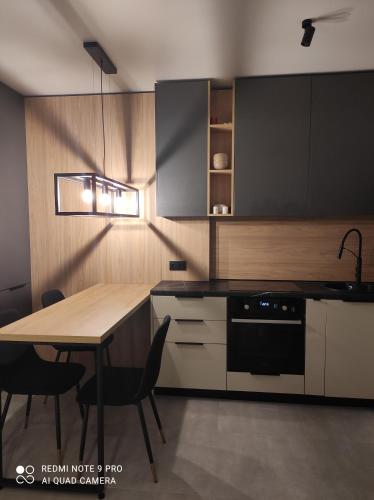 Una cocina o cocineta en New loft style apartment