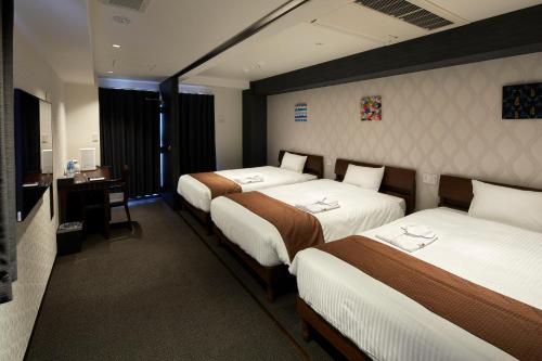 HOTEL BRILLER Kyoto Station South房間的床