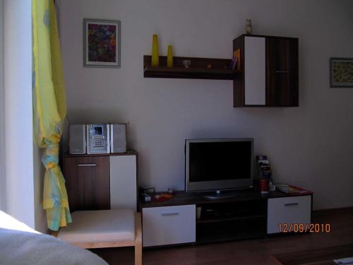 TV in/ali zabaviščno središče v nastanitvi Ferienwohnung am Wildpark