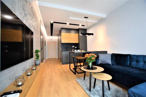 Premium Apartments Rzeszów tesisinde bir oturma alanı