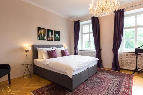 Voodi või voodid majutusasutuse Parkview Boutique Apartments toas