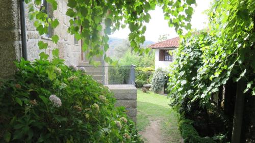 - une vue sur le jardin depuis l'extérieur de la maison dans l'établissement T0 Eira Trás, à Vieira do Minho