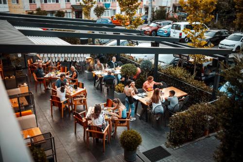 En restaurant eller et andet spisested på Hotel Subcarpati