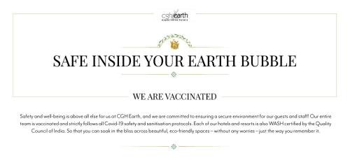 uma página de um sítio web com um certificado de autenticidade em Maison Perumal Pondicherry - a CGH Earth Experience em Pondicherry