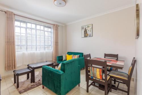 Seating area sa Fully furnished 1-bedroom Apartment in Eldoret