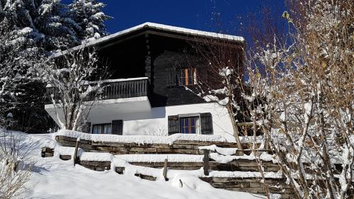 Charming chalet with panoramic view and private parking in Gruyère iarna