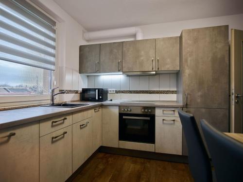 Dapur atau dapur kecil di Gäste- und Ferienwohnung in der Sportstadt Riesa