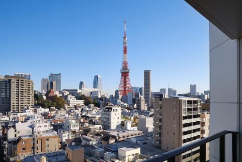 東京にあるオークウッドホテル＆アパートメンツ麻布のエッフェル塔の眺望