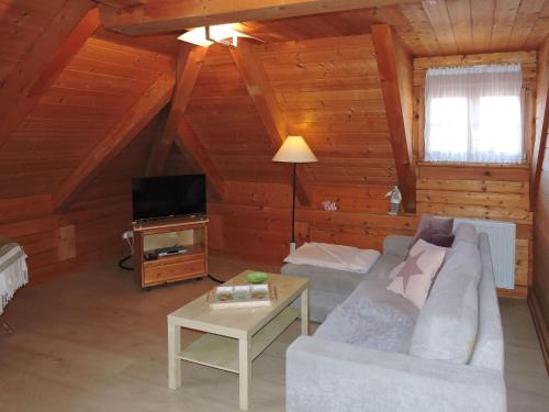 - un salon avec un canapé et une télévision dans l'établissement Apartment Blank by Interhome, à Titisee-Neustadt