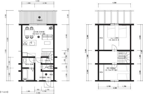 Planlösningen för Nasu Townhouse N-3