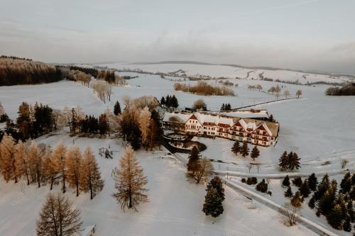 Waldhotel Kreuztanne om vinteren