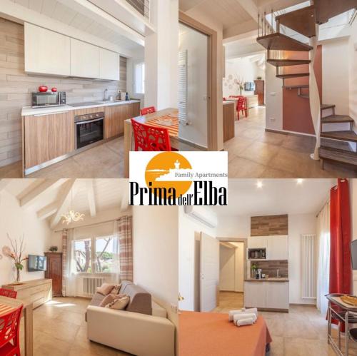 ครัวหรือมุมครัวของ Prima dell'Elba Family Apartments