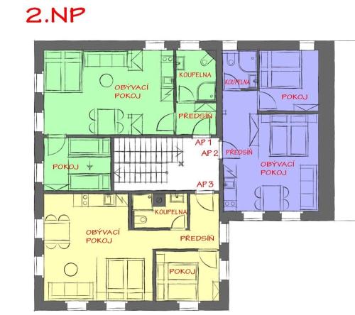 Apartmány U Muzea kat planı