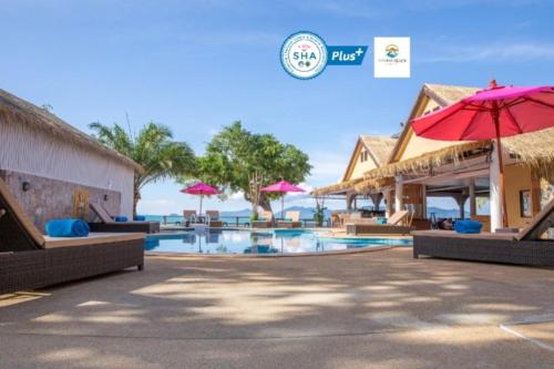 a view of the pool at the resort at Adarin Beach Resort in Mae Nam