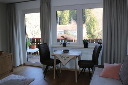 Predel za sedenje v nastanitvi Appartement Kopp am Kirnberg See