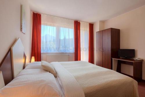 Cama ou camas em um quarto em Holiday Park Orava - Hotel Orava