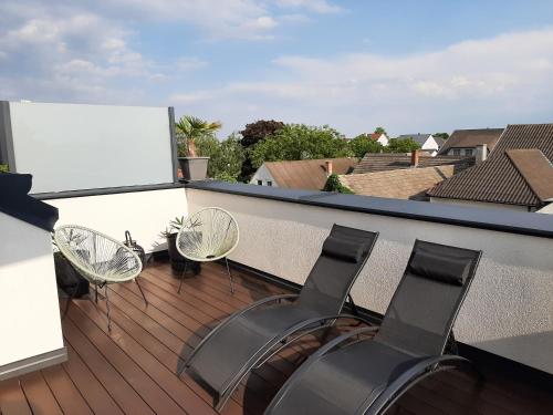 ระเบียงหรือลานระเบียงของ PENTHOUSE Griemann 1 mit Infrarotkabine und eigener Dachterrasse für max 4 Personen