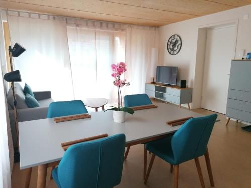 TV at/o entertainment center sa Easy-Living Kriens Apartments