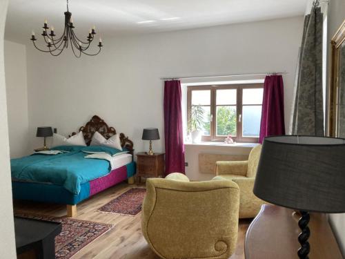 Krevet ili kreveti u jedinici u okviru objekta Goldene Wachau - Privatzimmer