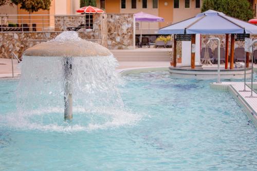 una fuente en medio de una piscina en Hotel Termal, en Băile Felix