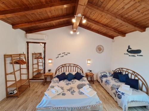 Llit o llits en una habitació de Montilisciu Cottage