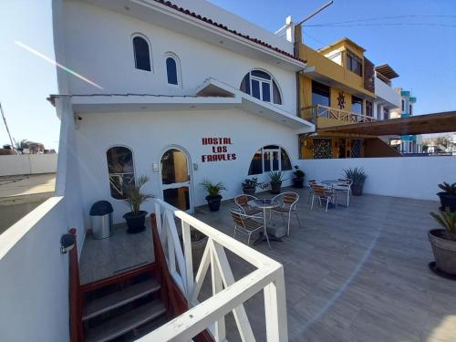 En balkon eller terrasse på Hostal Los Frayles