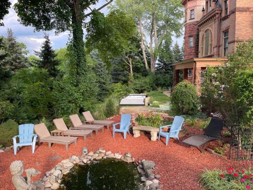 A garden outside Henderson Castle Inn