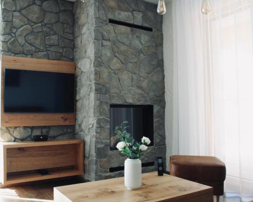 Ovruč Apartments Štrbské Pleso TV 또는 엔터테인먼트 센터