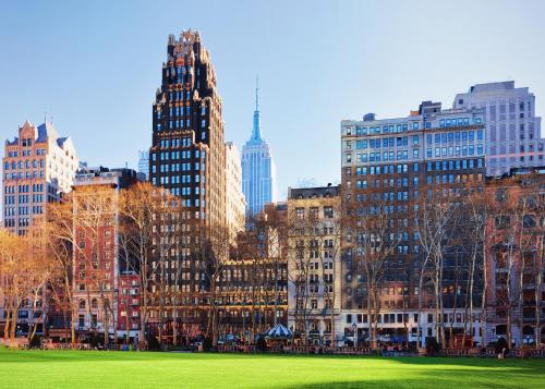 Utsikt over New York, enten fra hotellet eller fra et annet sted