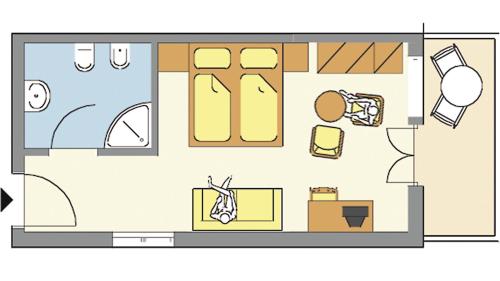 El plano del piso de Hotel Grüner Baum