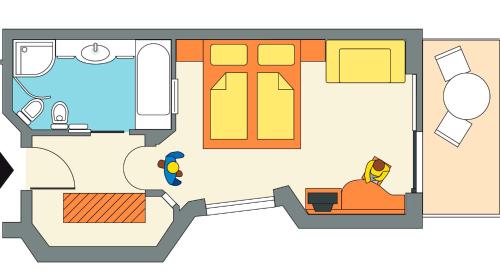 El plano del piso de Hotel Grüner Baum