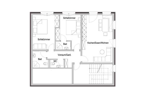 Plantegningen på Appartement Waldplatzl