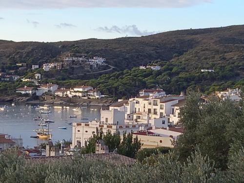 Blick auf eine Stadt mit Booten im Wasser in der Unterkunft Casa Margot2 in Cadaqués