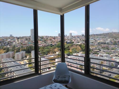 General view ng Viña del Mar o city view na kinunan mula sa apartment