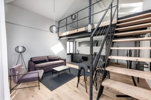 Prostor za sedenje u objektu Stay COOPER l CITY LOFT