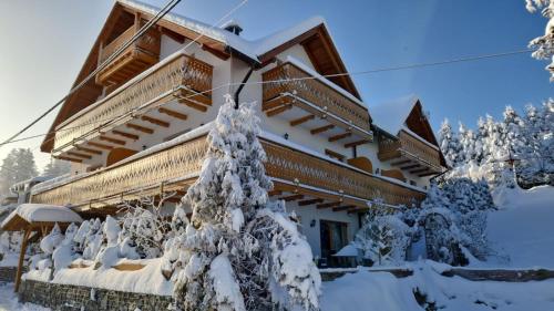 Rezydencja Nad Potoczkiem during the winter