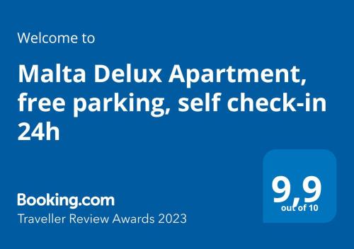 Malta Delux Apartment, free parking, self check-in 24h的證明、獎勵、獎狀或其他證書