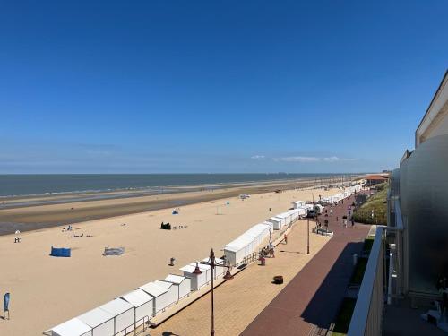 En strand vid eller i närheten av lägenheten