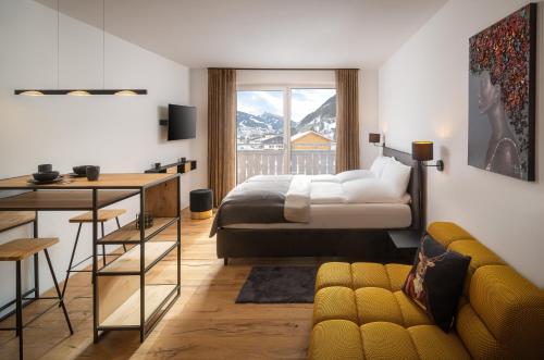 Krevet ili kreveti u jedinici u objektu Auhof - Apartments Bad Gastein