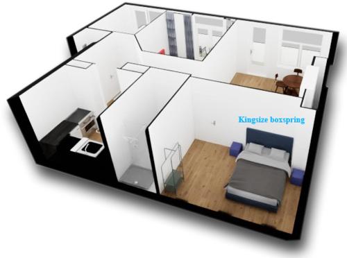 Une pièce d'une toute petite maison dans l'établissement Topsleep Apartments 24-2, à Arnhem