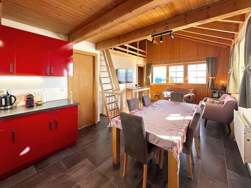 Cuina o zona de cuina de Tiny House facing the Alps - Ski in, Ski out