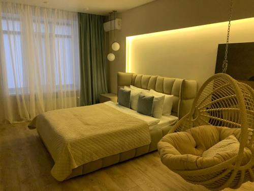 Dream Apartment tesisinde bir odada yatak veya yataklar